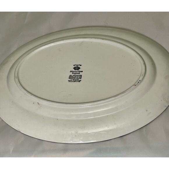 Vintage Blue Willow Johnson Brother’s England Serving Platter 12” - Picture 6 of 7